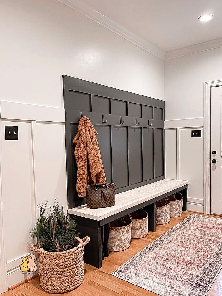 The Mudroom Bench With Built-In Crates