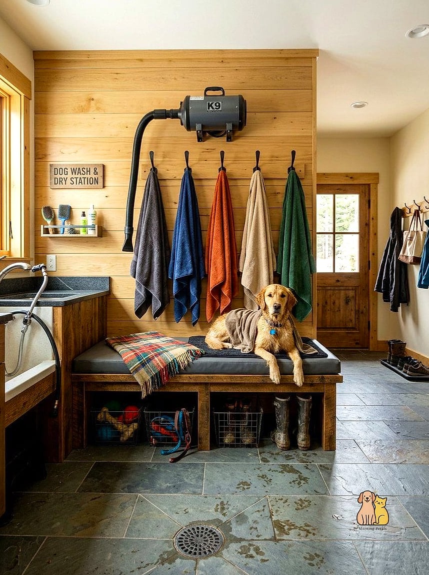 30 Incredible Dog Places In House You Need in Your Life Right Now 13 A Mudroom Drying Station
