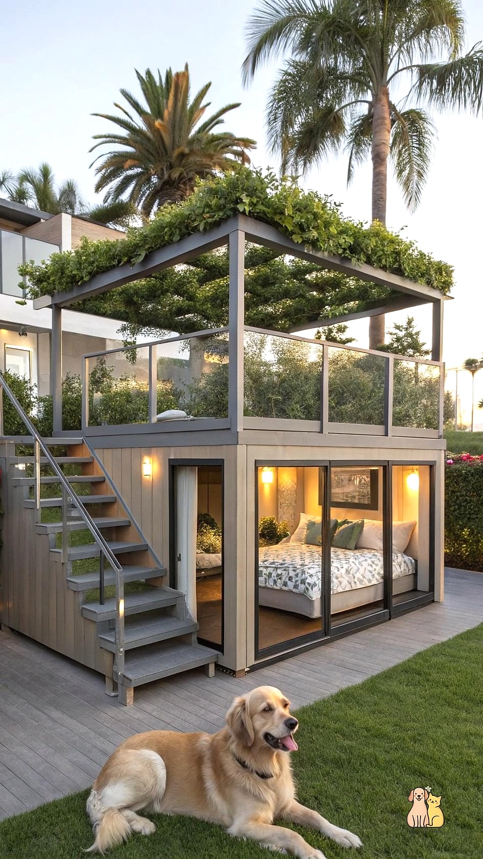 20 Stunning Dog Houses For Multiple Dogs Guaranteed to Make You Smile 3 The Multi-Level Barn Conversion