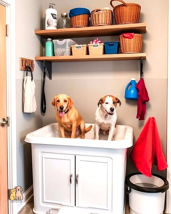 15 Gorgeous Dog Washing Station That Will Restore Your Faith in the World 11 The Multi-Pet Family Station