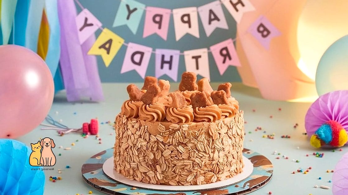 Oatmeal Dog Birthday Cake
