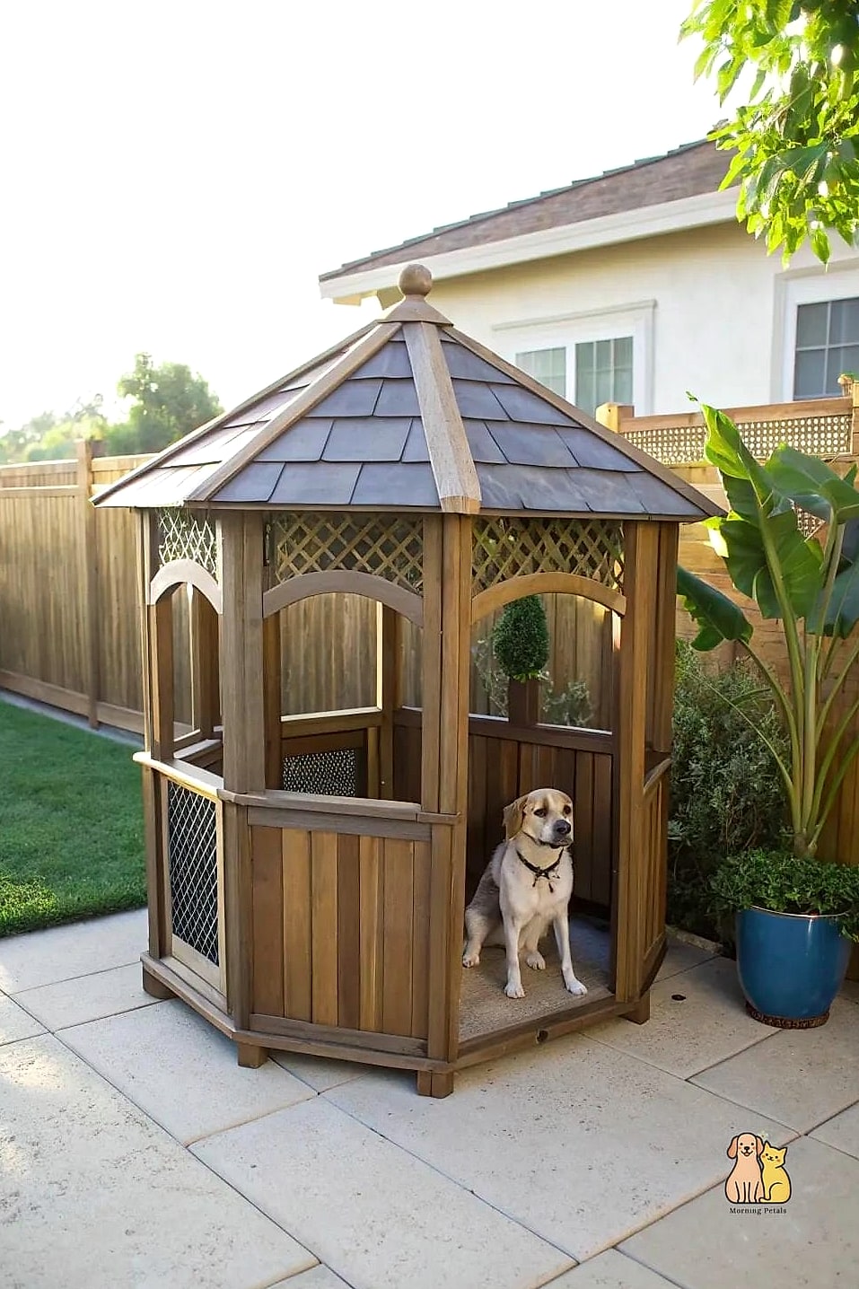 23 Incredible Best Dog Houses That Will Make Your Day 16 The Open-Air Shade Shelter