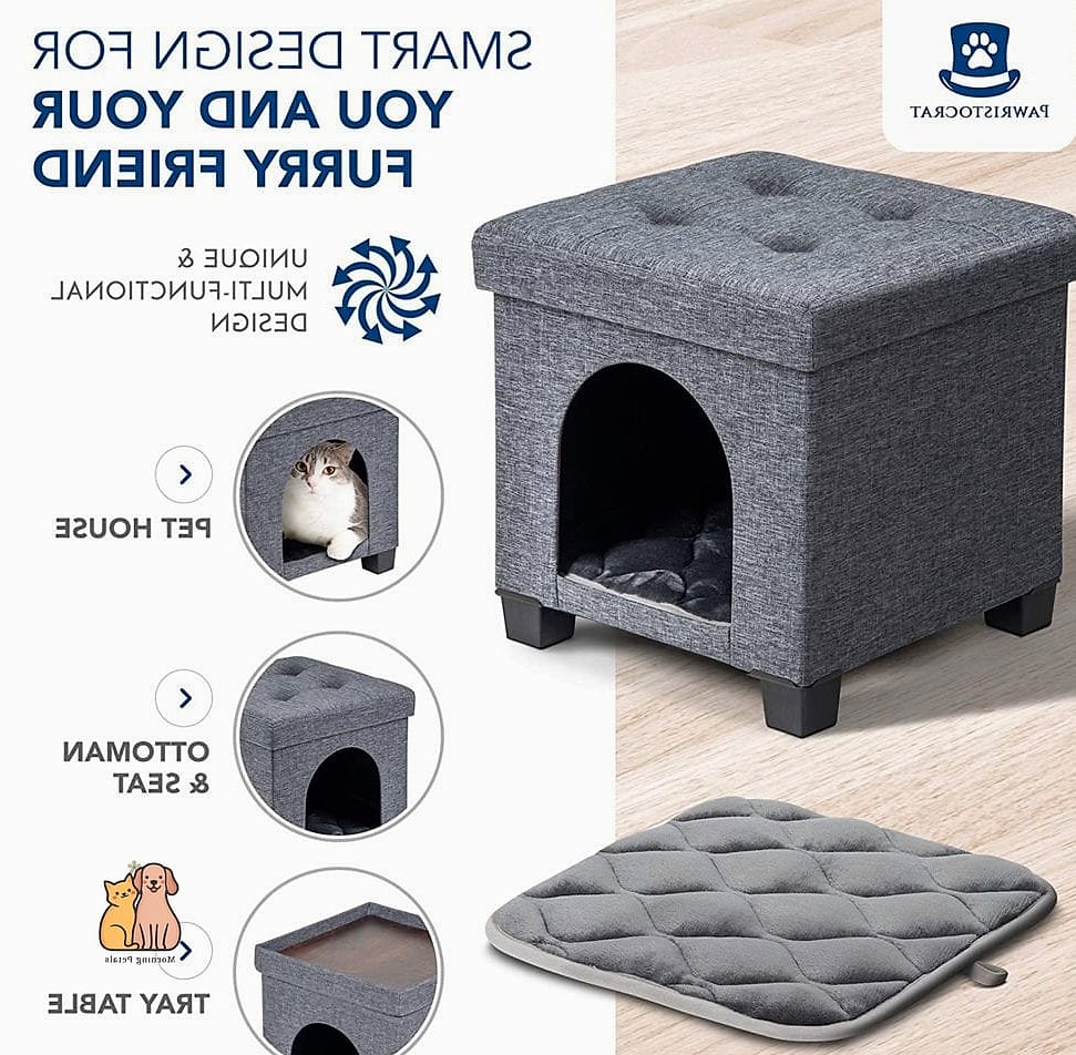 45 Budget-friendly Cat Eating Station Ideas Worth Pinning Immediately 38 The Ottoman Tray Station