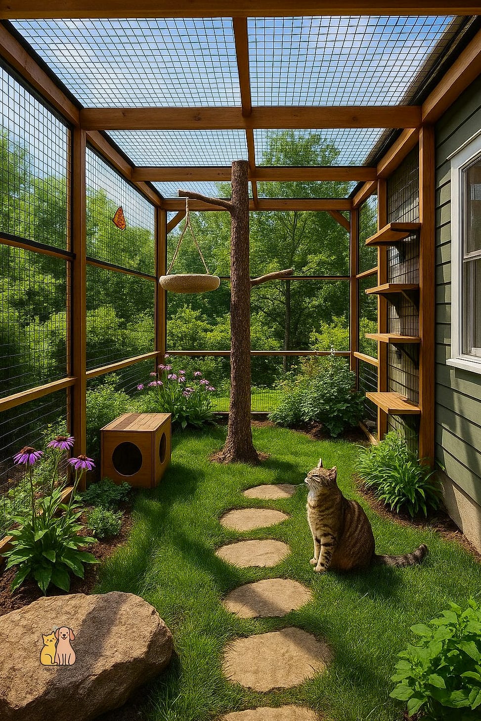 Outdoor Catio Tunnel to the Porch