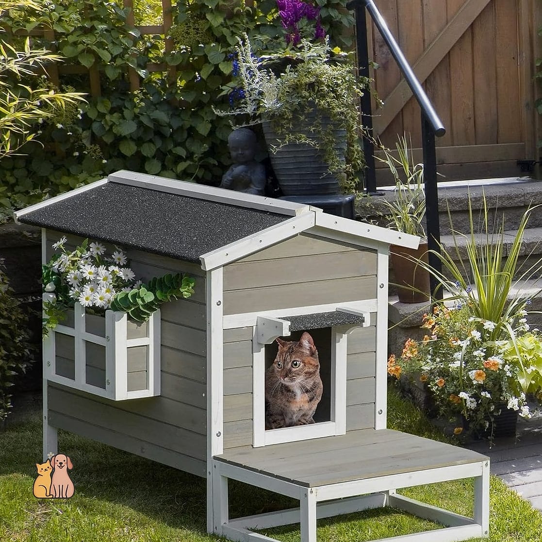 The Outdoor Elevated Cat Perch House