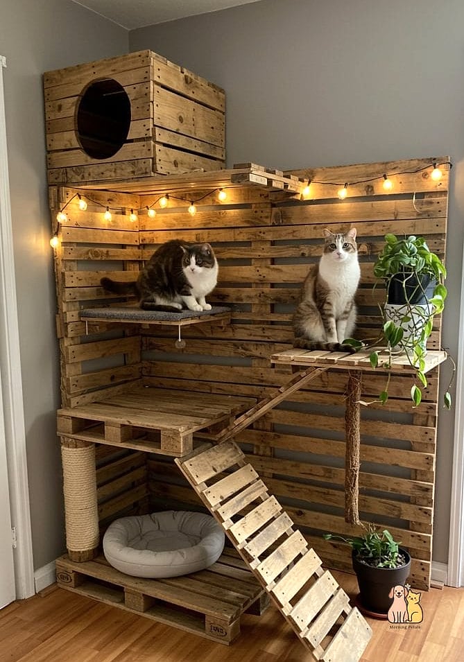 50 Budget-friendly Cat Food Station Ideas Your Pet Will Beg For More 47 The Painted Pallet Wood Station