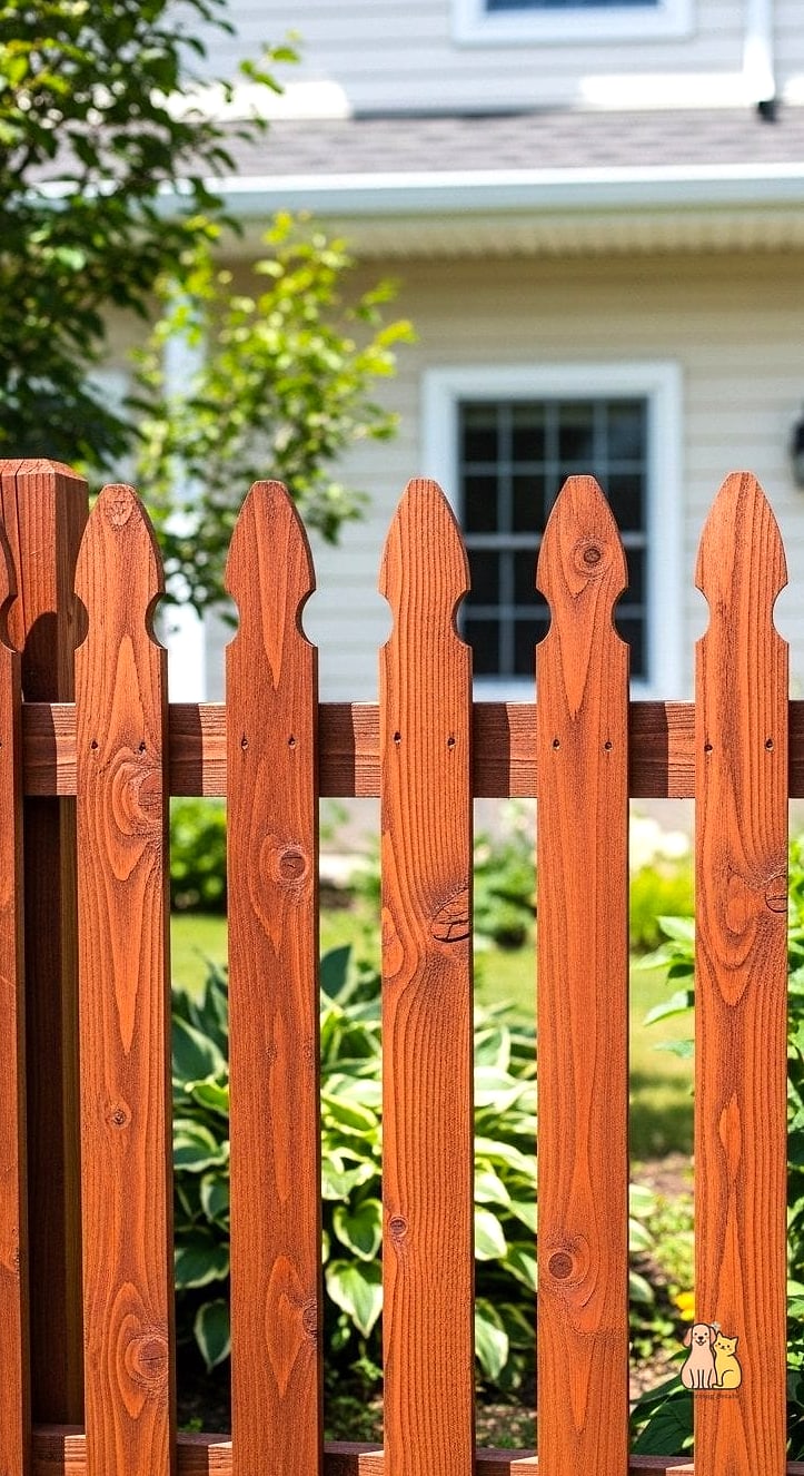 Painted Picket Fence in a Bold Color