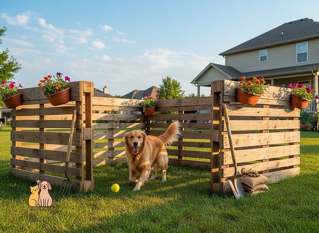 The Pallet Fence Dog Run