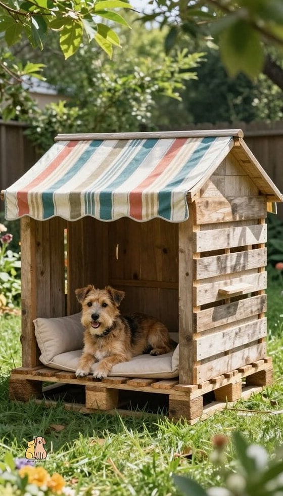 The Pallet House with a Covered Porch