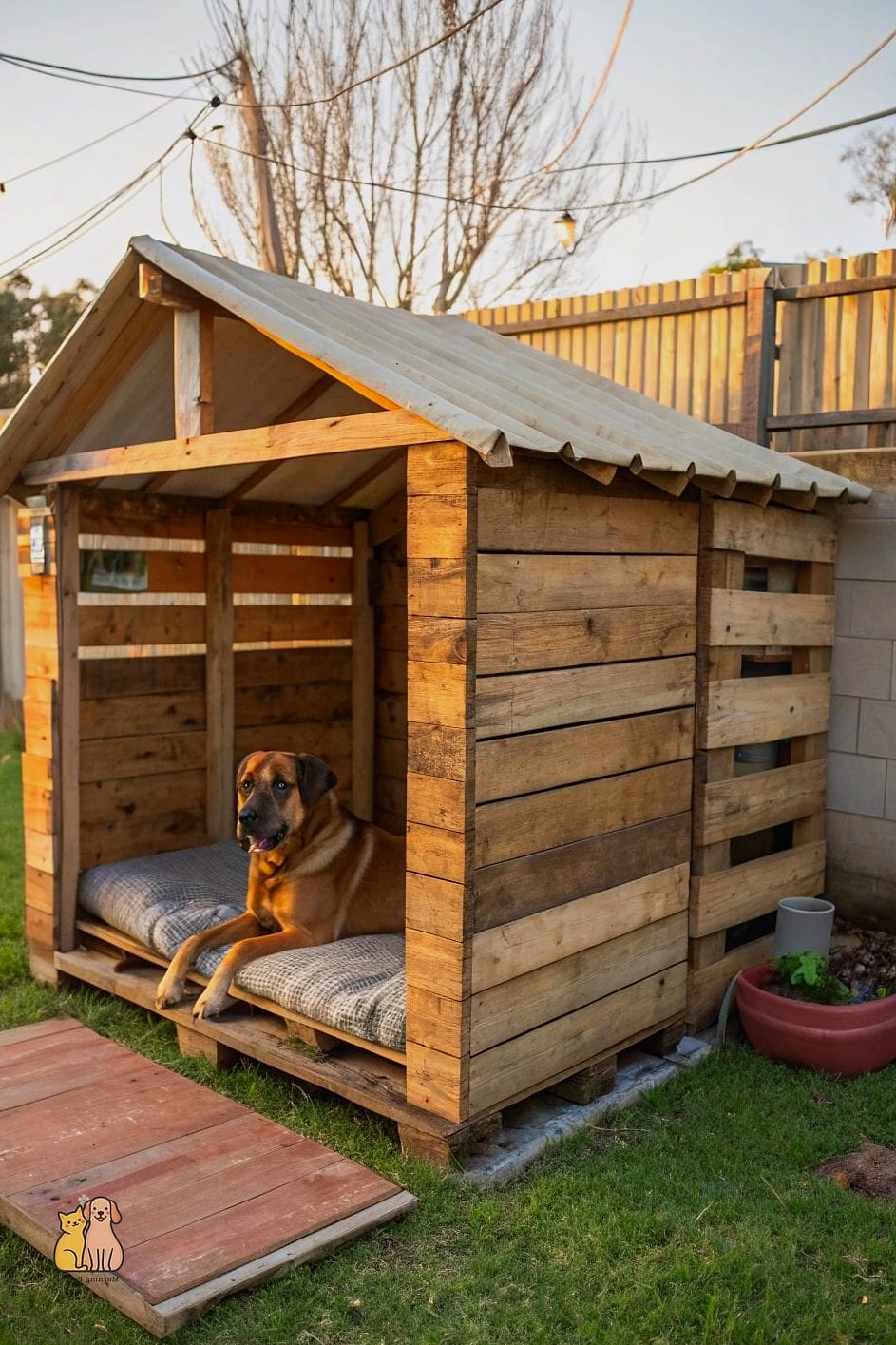 The Pallet Wood Kennel Fence