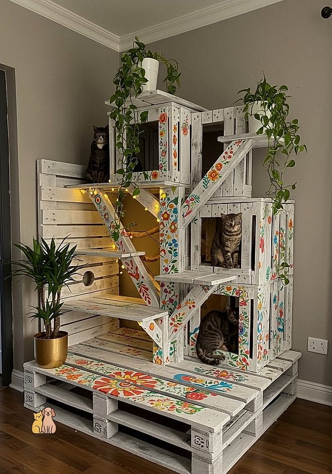 30 Creative Diy Cat Scratchers That Will Inspire You 22 Pallet Wood Scratch Bench