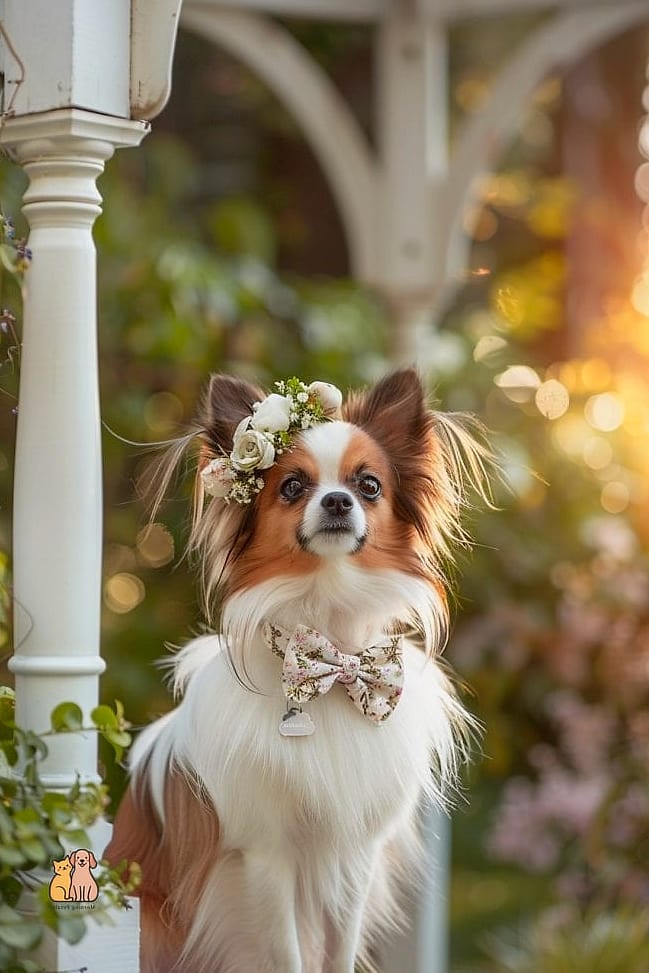 The Papillon in a Tiny Sweater
