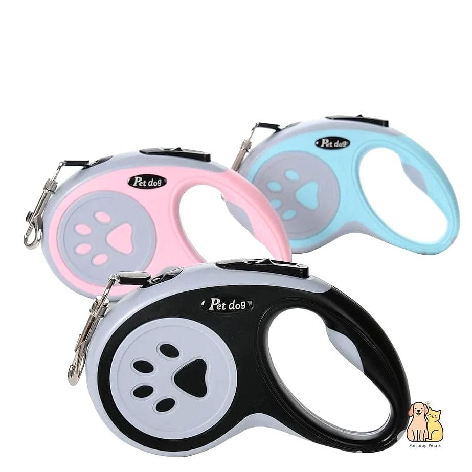 21 Adorable Retractable Dog Leashes That Will Make Your Day 4 The Paw Print Pattern Retractable Leash
