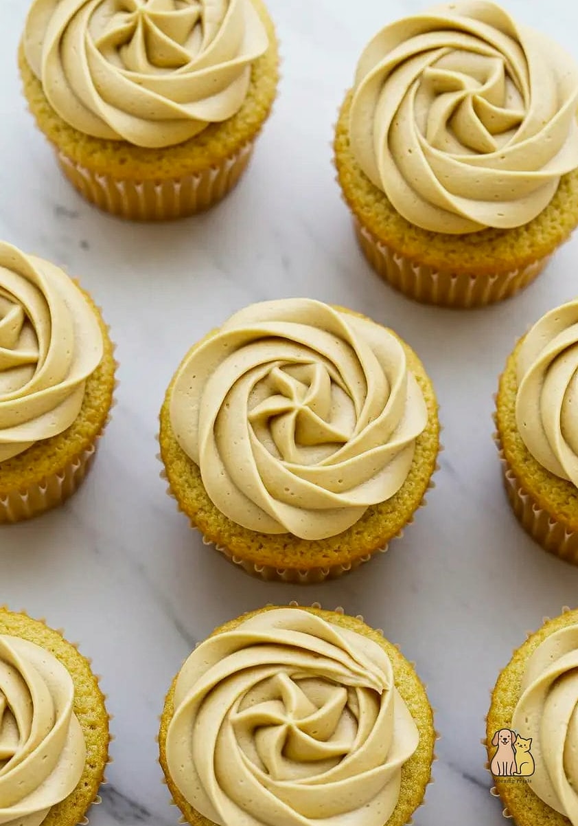 Peanut Butter Paw Print Cupcakes