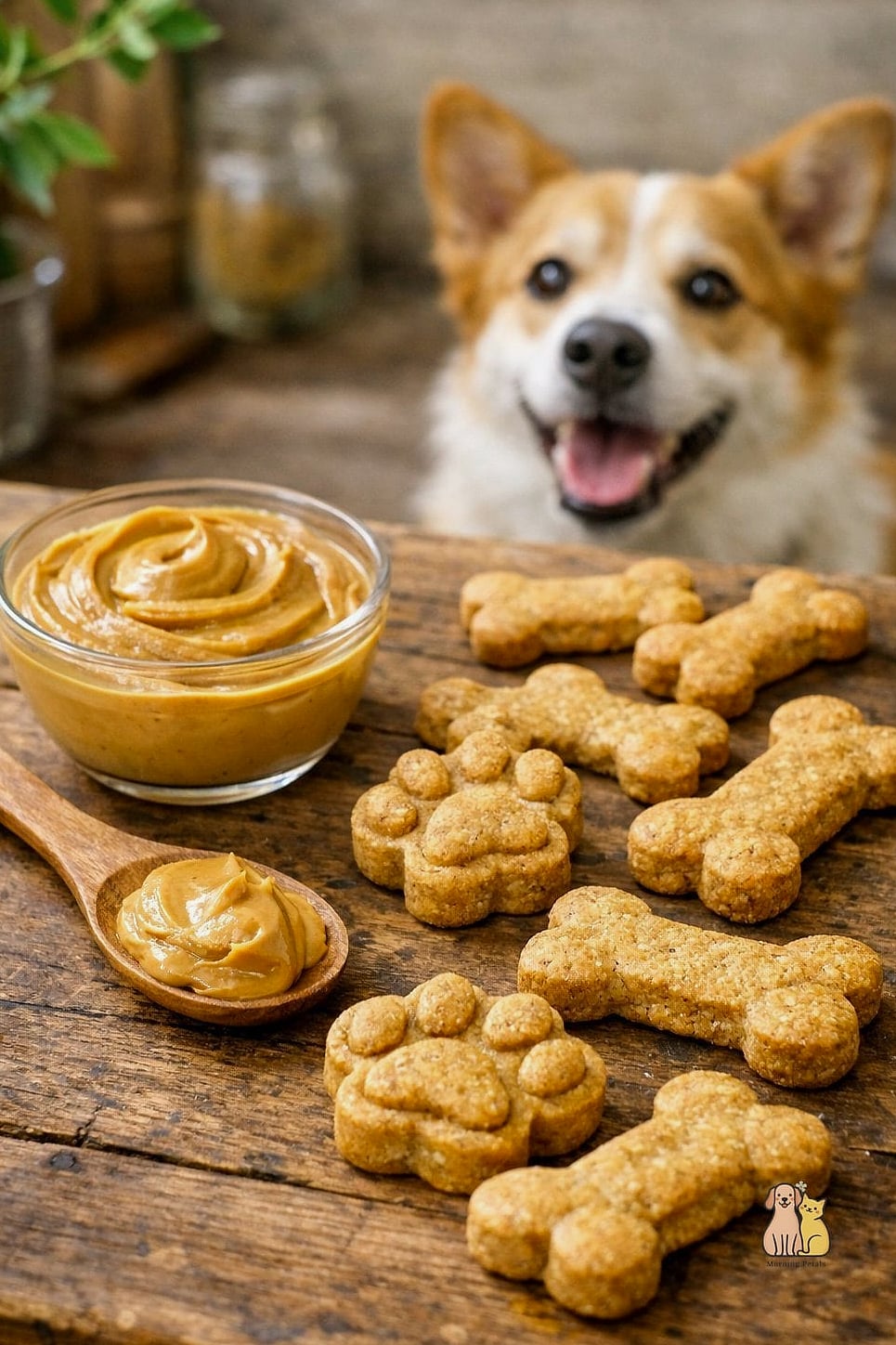 Peanut Butter Paw Print Biscuits