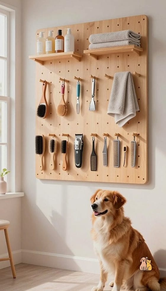 The Pegboard Grooming Station
