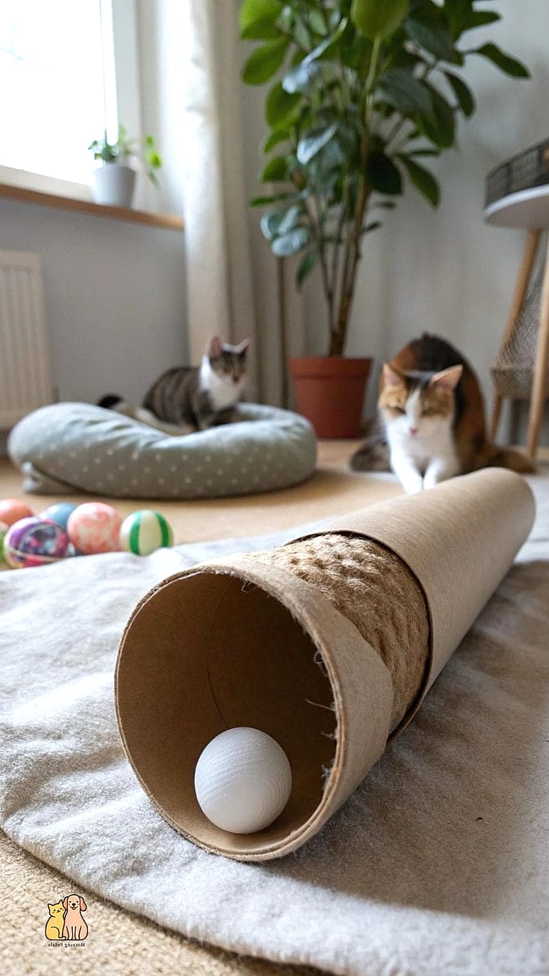 45 Easy Diy Cat Toys to Try Right Now 7 Ping Pong Ball in a Box