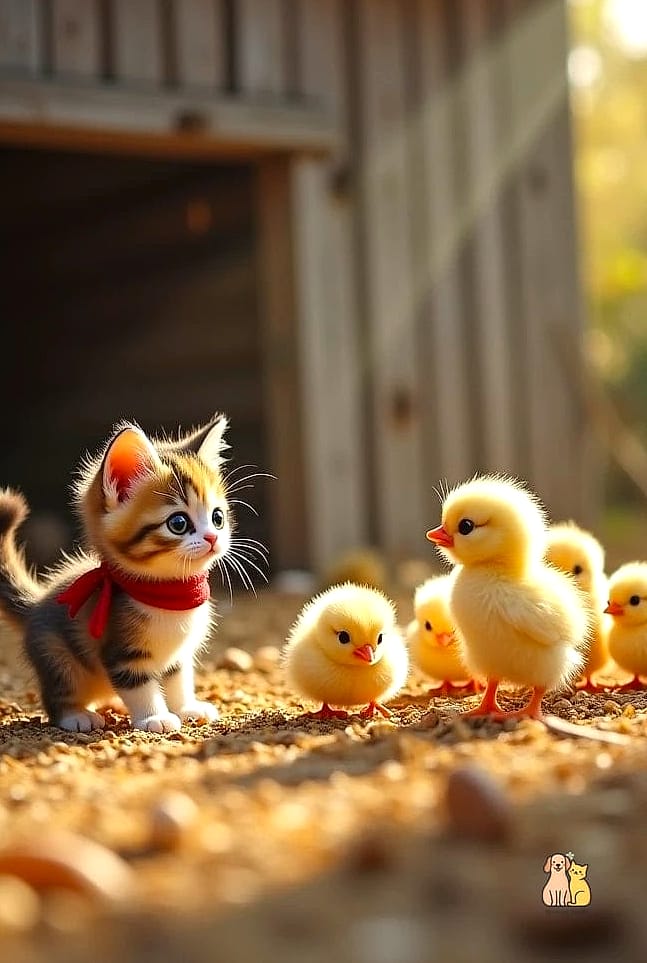 The Playful Calico Barn Kitten