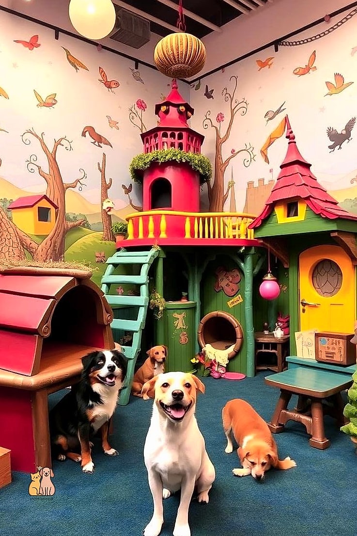 20 Stunning Dog Room Decor Guaranteed to Make You Smile 17 The Playful Themed Dog Bedroom for Small Breeds