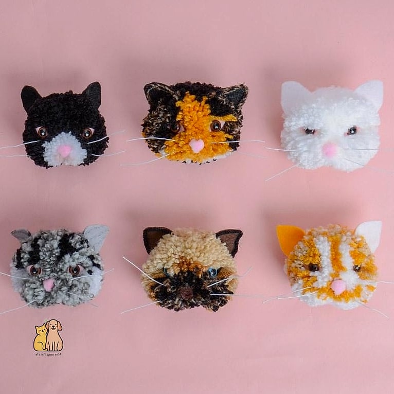 45 Easy Diy Cat Toys to Try Right Now 17 Pom-Pom Chase Toy