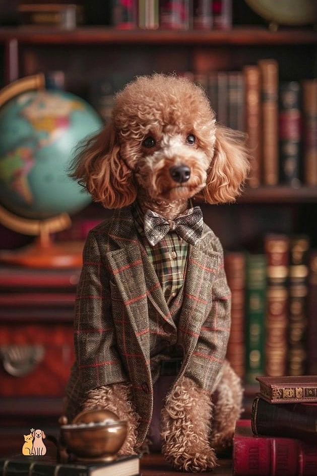 The Poodle in a Tailored Raincoat