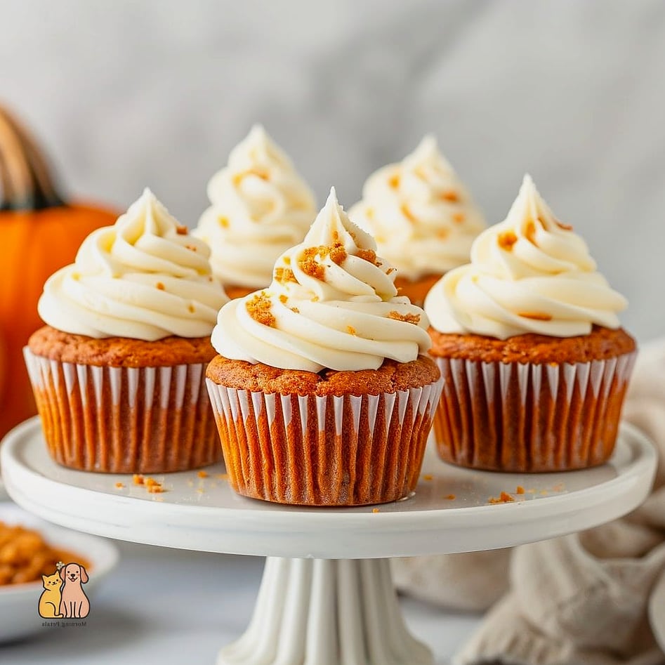 Pumpkin Spice Dog Cupcakes