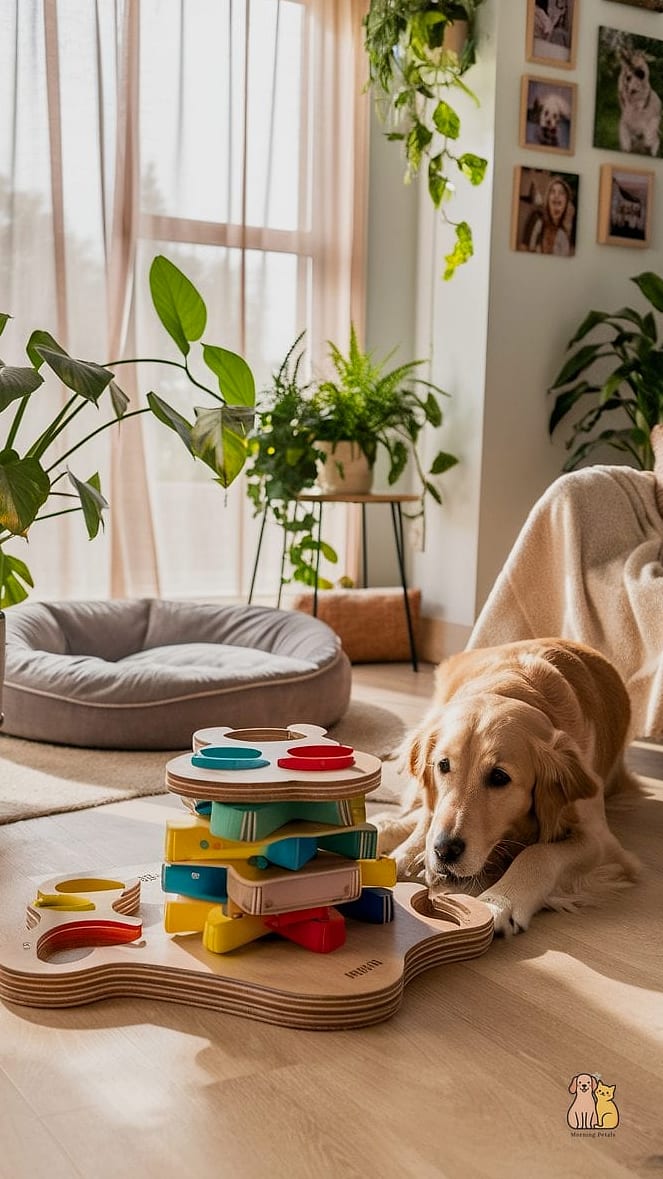 20 Clever Dog Corner Ideas That Are Totally Worth It 12 The Puzzle and Enrichment Corner