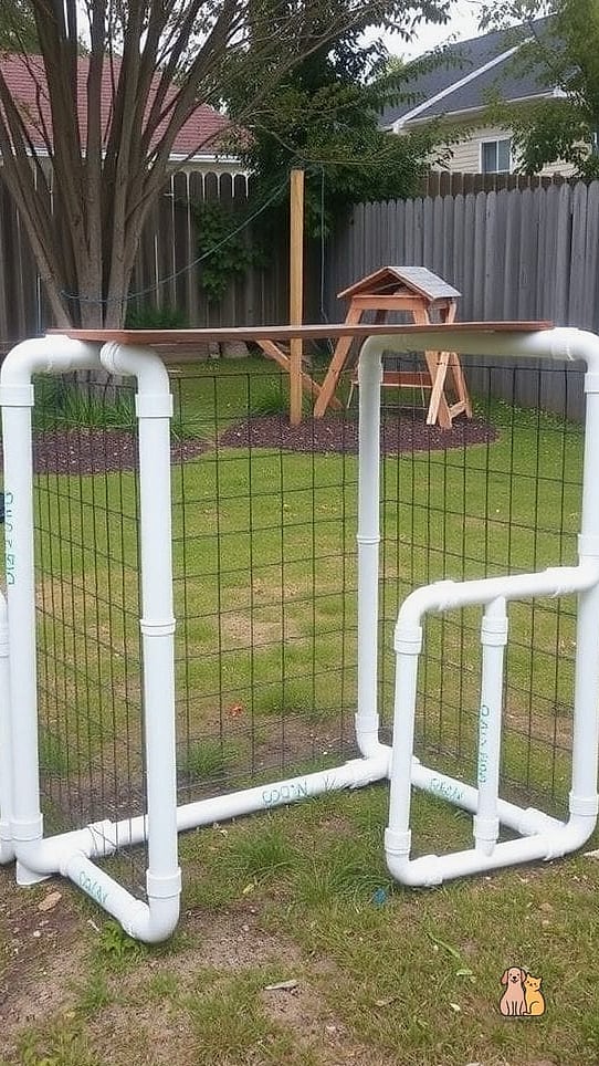22 Genius Outdoor Dog Shelter Ideas That Are Totally Worth It 19 The PVC Frame Pop-Up Shelter