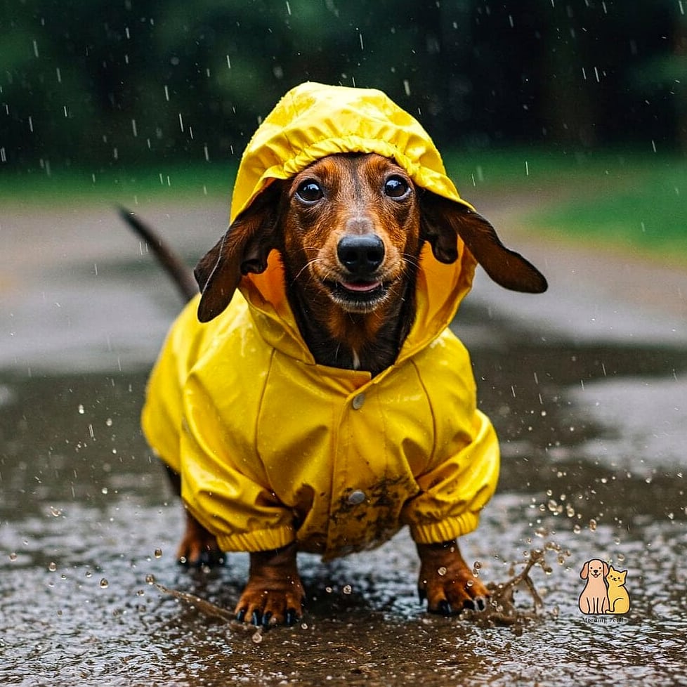 40 Adorable Wiener Dogs That Will Make Your Day 20 The Raincoat-Wearing Adventurer