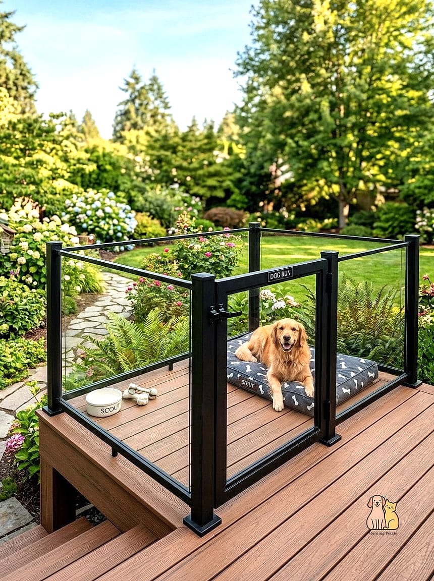 23 Precious Dog Yard Landscaping That Will Restore Your Faith in the World 17 A Raised Deck with a Dog Ramp