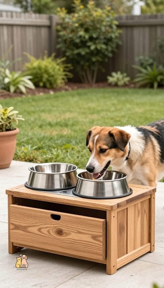 Raised Feeding Station With Storage