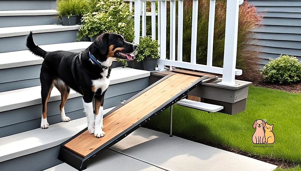 25 Simple Dog Yard Ideas to Try Right Now 17 A Ramp for Deck or Porch Access