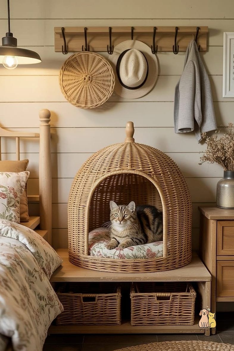 The Rattan Peacock Chair Bed