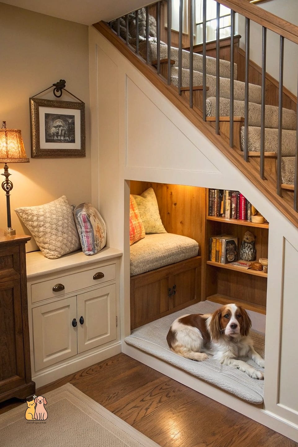 30 Perfect Dog Friendly Living Room Ideas That Will Inspire You 19 A Reading Nook with Room for Two