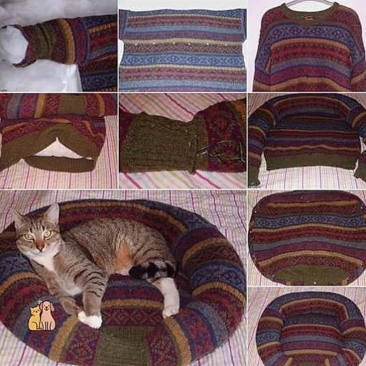 The Recycled Sweatshirt Bed