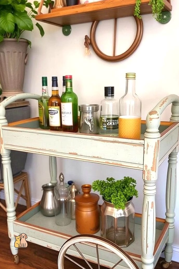 50 Budget-friendly Cat Food Station Ideas Your Pet Will Beg For More 40 The Repurposed Bar Cart