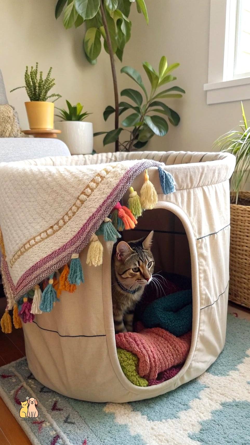 Repurposed Basket Chair House