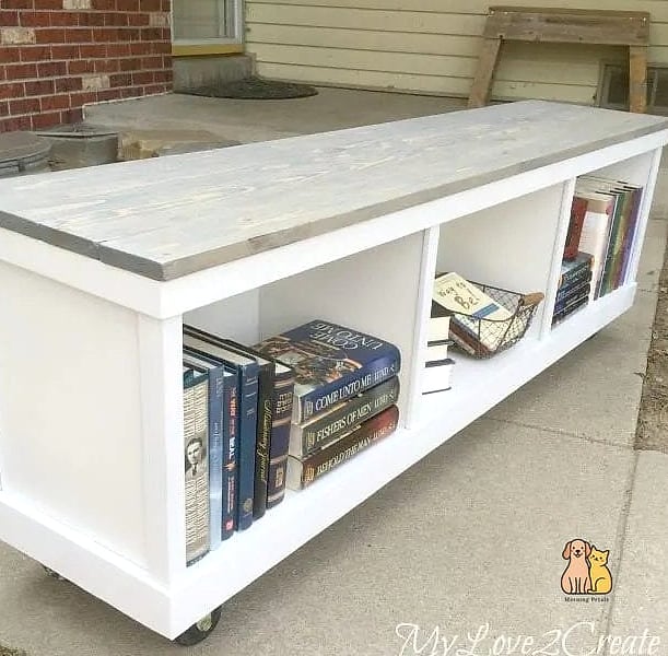 The Repurposed Bookshelf Feeding Station