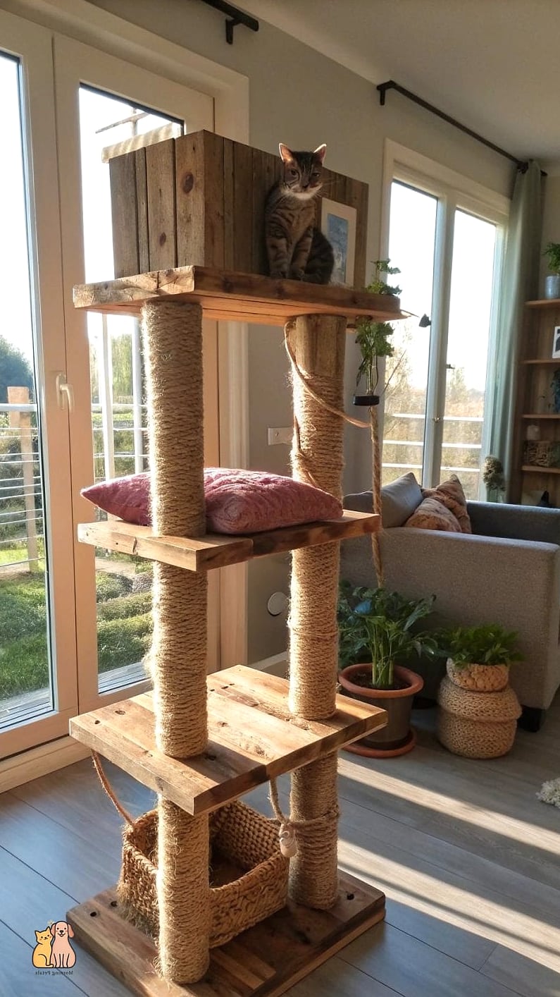 The Repurposed Bookshelf Cat Tree