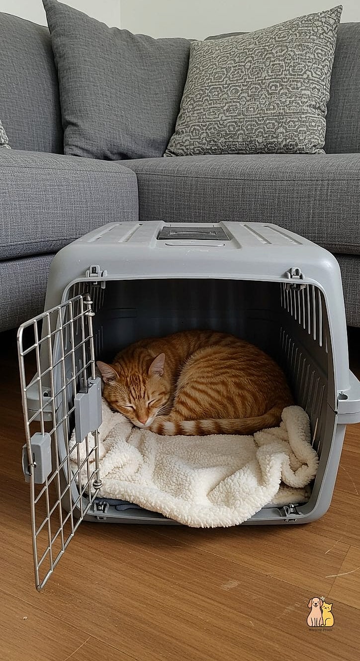 The Repurposed Cat Carrier Den