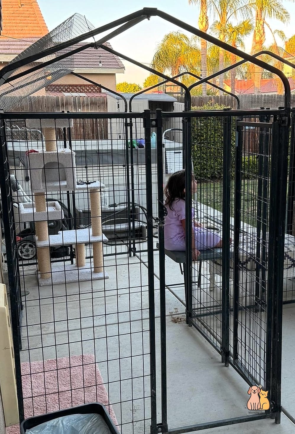 The Repurposed Dog Kennel Catio