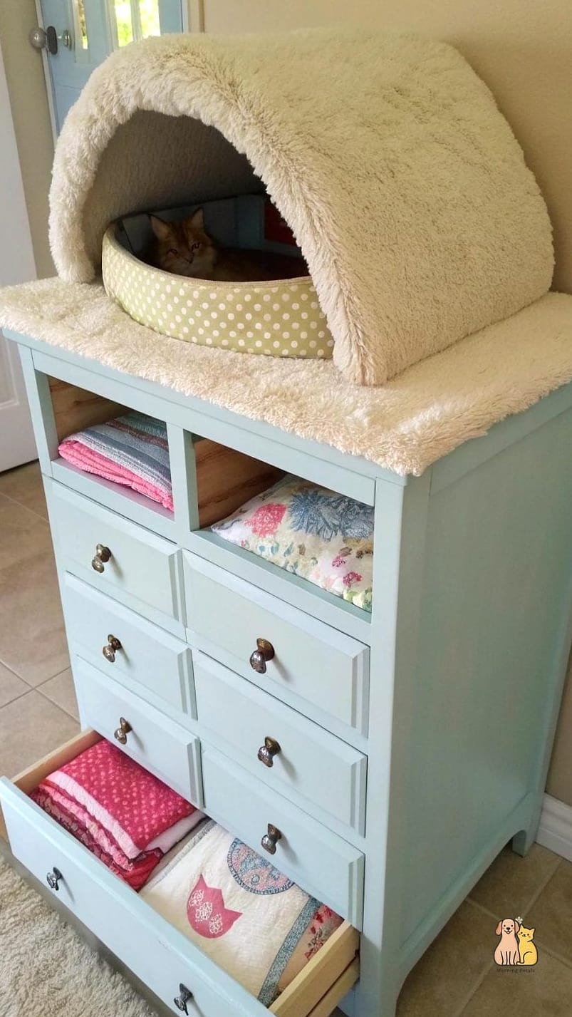 Repurposed Dresser Drawer Bed