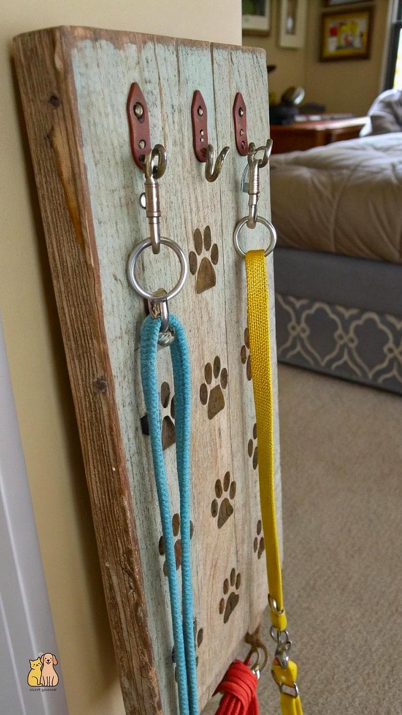 The Repurposed Ladder Leash Station