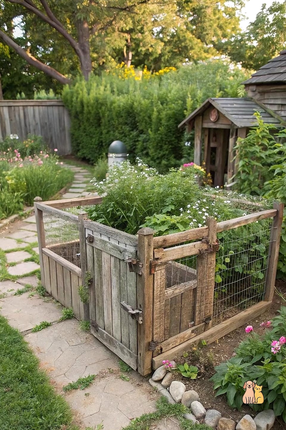 15 Brilliant Dog Pen Ideas Outdoor to Try Right Now 4 The Repurposed Livestock Panel Enclosure