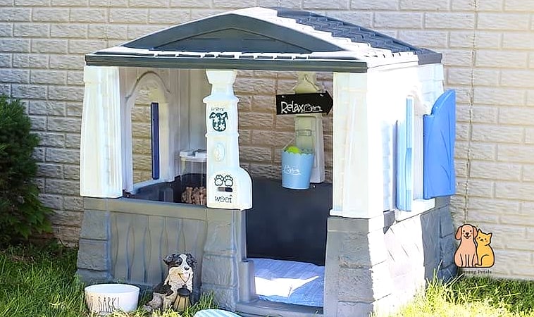 22 Genius Outdoor Dog Shelter Ideas That Are Totally Worth It 17 The Repurposed Playhouse Conversion