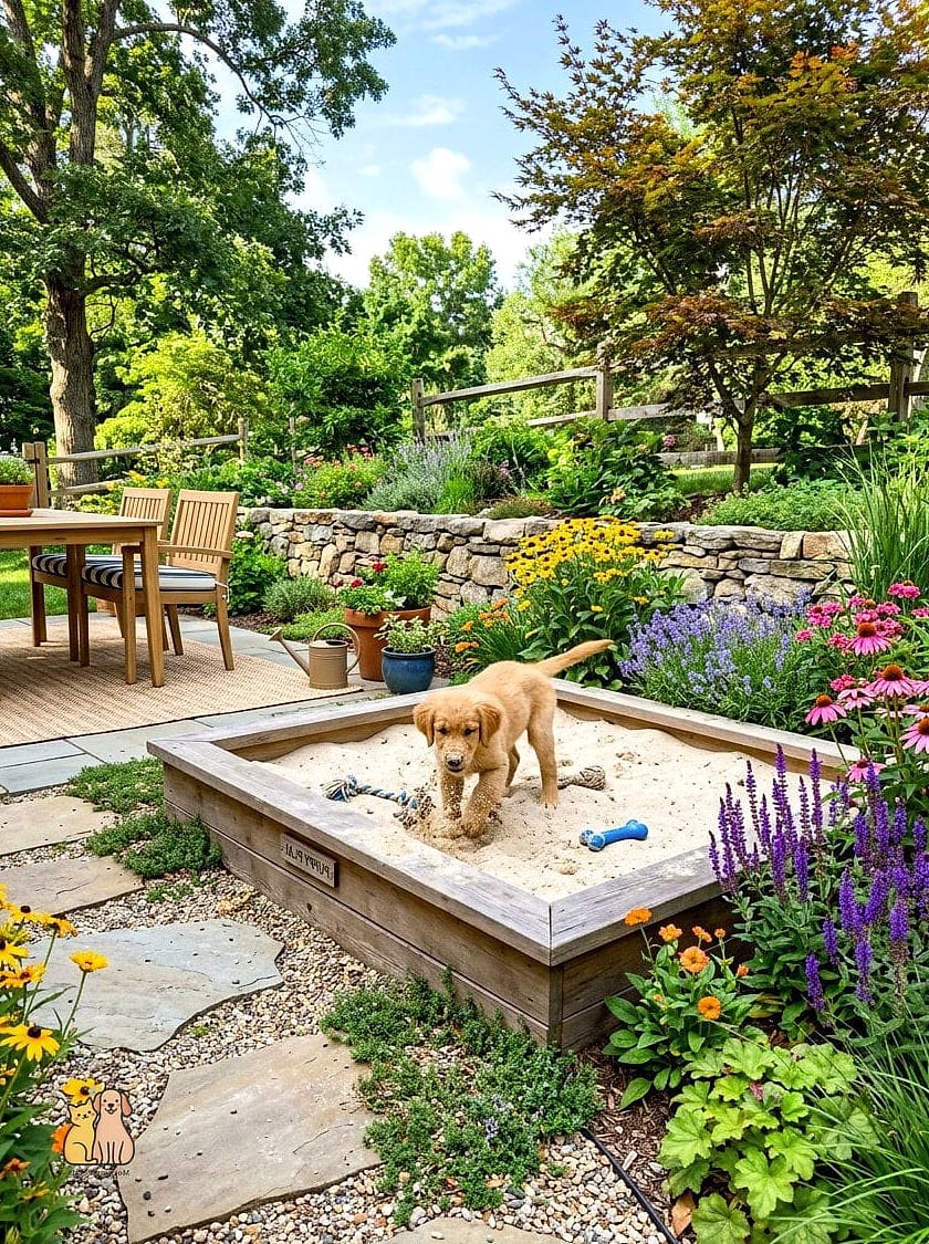Repurposed Sandbox Cover Digging Den