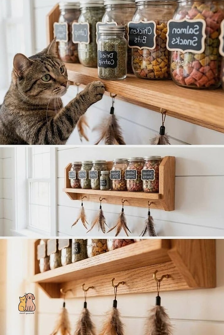 50 Budget-friendly Cat Food Station Ideas Your Pet Will Beg For More 30 The Repurposed Spice Rack