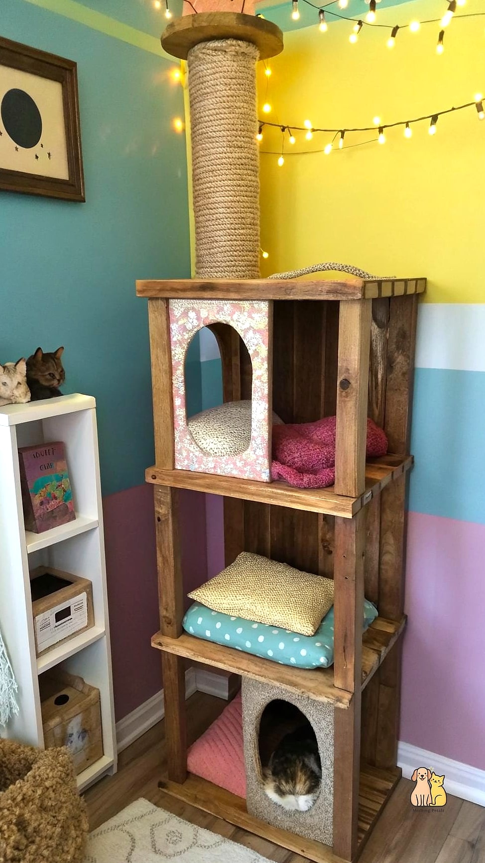 The Repurposed TV Stand Cat Den