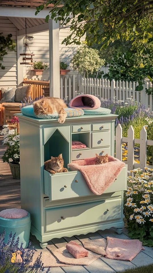 20 Clever Outdoor Cat House Ideas on a Budget 3 Repurposed Storage Bin Duplex