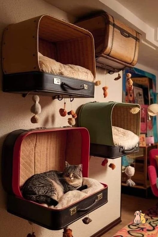 The Repurposed Suitcase Bed